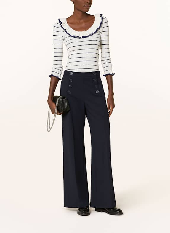 CLAUDIE PIERLOT Spodnie marlena GRANATOWY