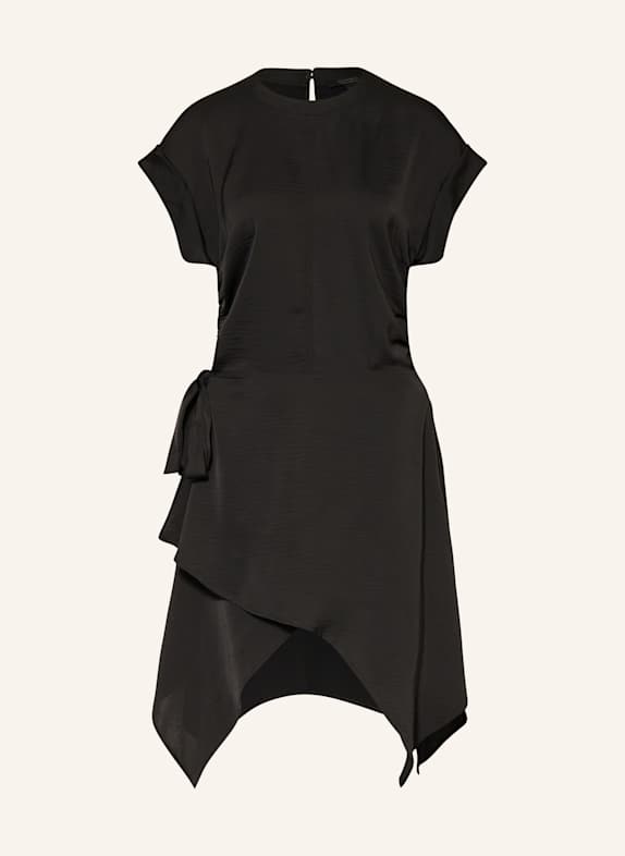 ALLSAINTS Kleid RIKO in Wickeloptik SCHWARZ