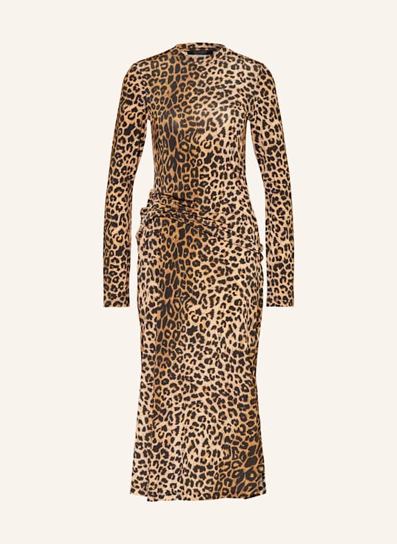 ALLSAINTS Kleid RIVI SCHWARZ/ HELLORANGE/ DUNKELORANGE