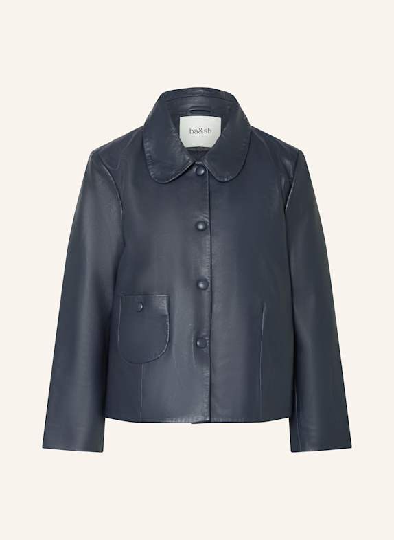 ba&sh Lederjacke MILOS DUNKELBLAU