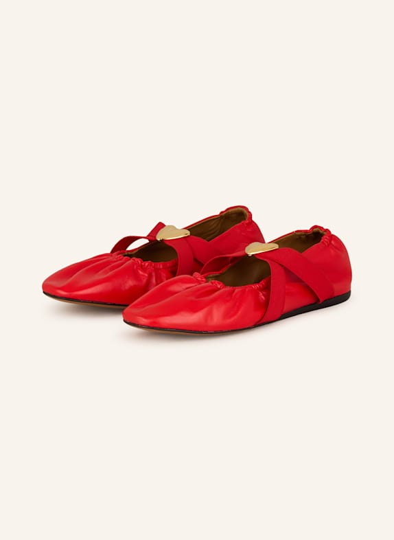 CLAUDIE PIERLOT Mary-Jane-Ballerinas ROT