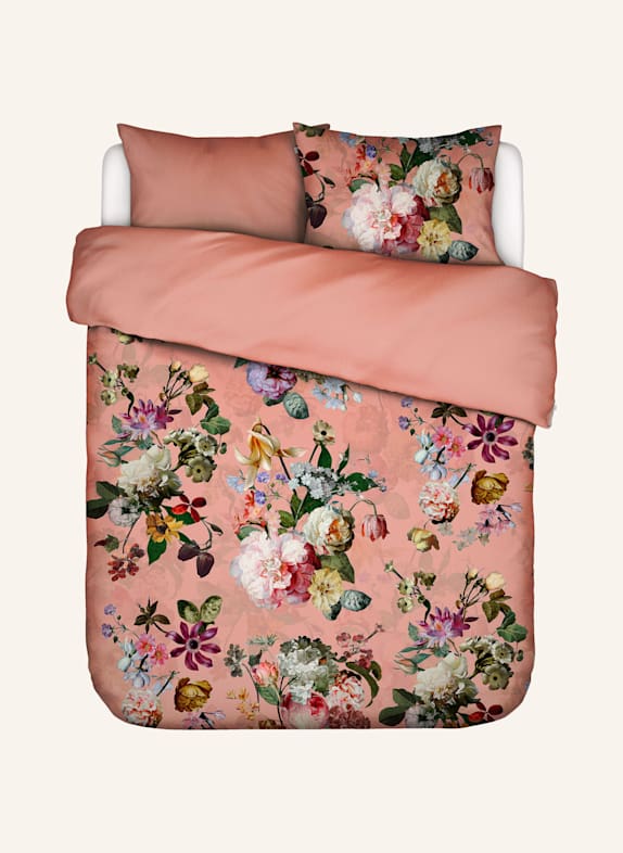 ESSENZA Bettwäsche FLEUR zum Wenden ROSA/ HELLROSA/ GRÜN