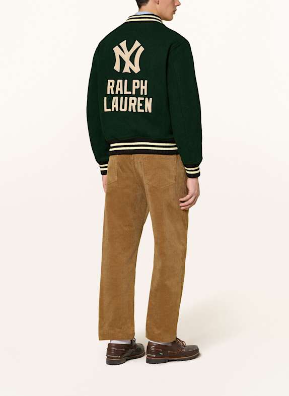 POLO RALPH LAUREN College-Jacke DUNKELGRÜN / ECRU