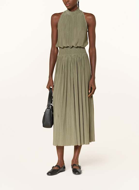 SAMSØE  SAMSØE Pleated dress UMA LIGHT GREEN