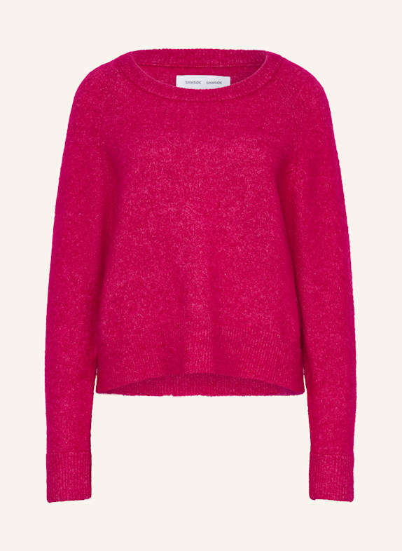 SAMSØE  SAMSØE Svetr NOR O-N SHORT s alpakou FUCHSIOVÁ