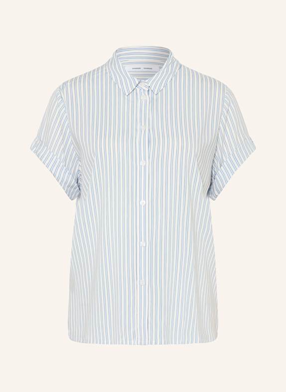 SAMSØE  SAMSØE Hemdbluse MAJAN WEISS / HELLBLAU / GRAU