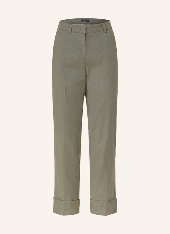 CAMBIO 7/8 pants KRYSTAL with linen KHAKI