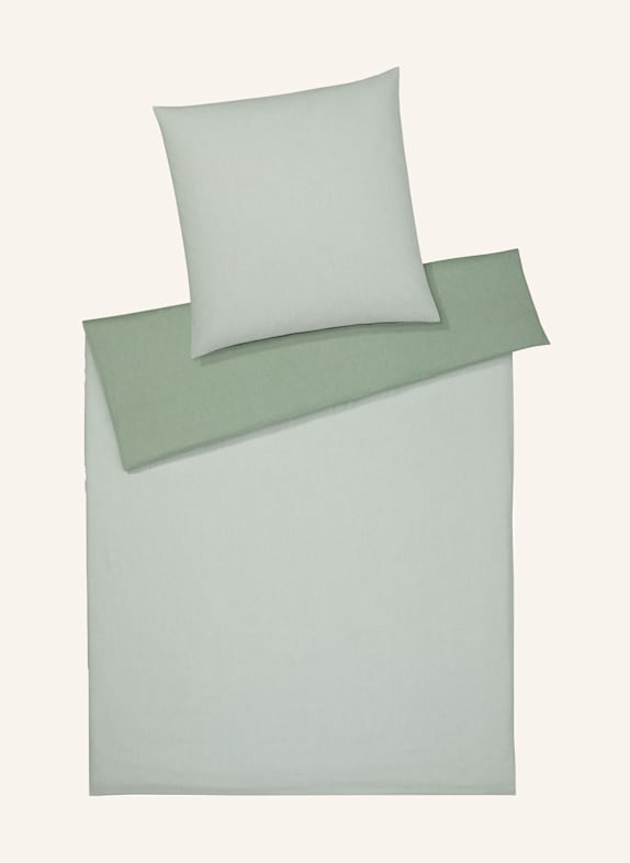 elegante Bettwäsche TENDER GRÜN/ WEISS