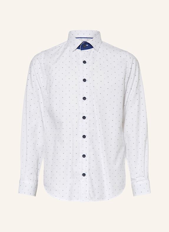 Jersey jacket slim fit Shirt WHITE/ BLUE