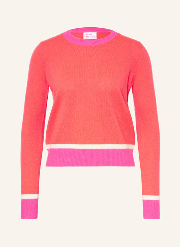 FROM FUTURE Sweter z kaszmiru CZERWONY