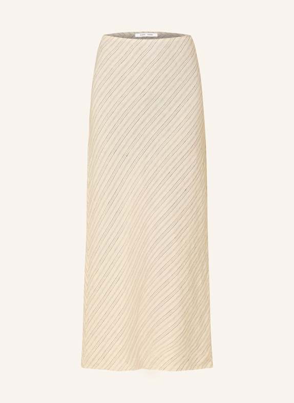 SAMSØE  SAMSØE Lněná sukně SAAGNETA REŽNÁ / TMAVĚ HNĚDÁ / ŠEDÁ