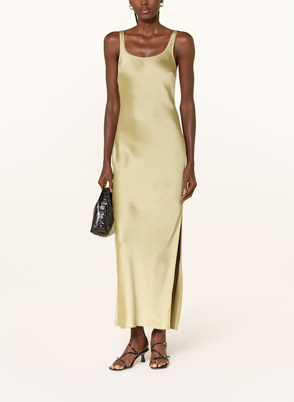 SAMSØE  SAMSØE Satijnen jurk SUNNA LICHTGROEN