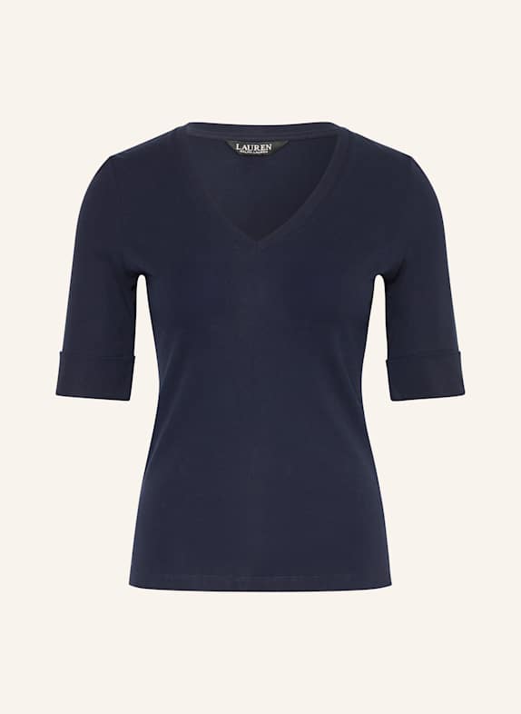 Koszulka polo z dżerseju z kamieniami ozdobnymi produktów T-shirt GRANATOWY