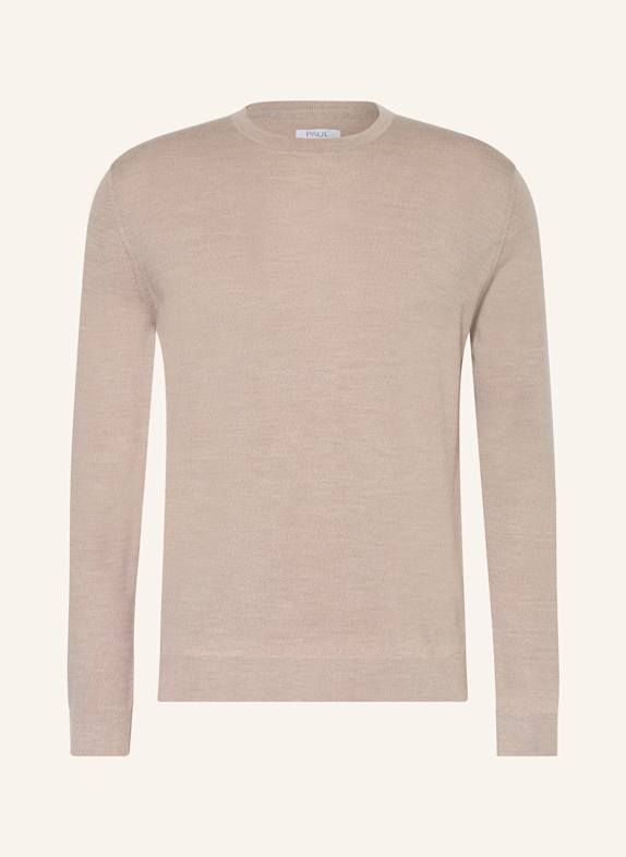 PAUL Pullover aus Merinowolle HELLBRAUN