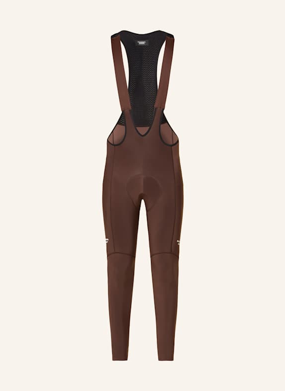 PAS NORMAL STUDIOS Radhose ESSENTIAL THERMAL mit Trägern und gepolstertem Einsatz BRAUN