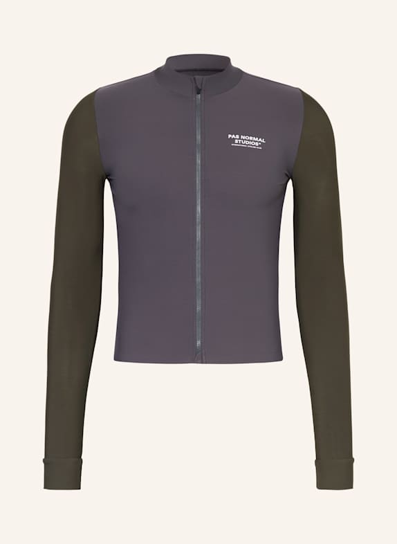 PAS NORMAL STUDIOS Koszulka rowerowa MECHANISM OLIWKOWY/ CZIEMNOSZARY