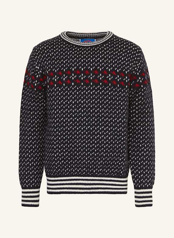 MAMMUT Pullover DIRETTISIMA WOOL DUNKELBLAU / WEISS / ROT