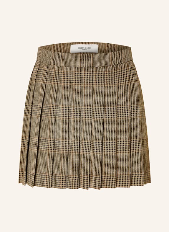 GOLDEN GOOSE Faltenrock JOURNEY HELLBRAUN / DUNKELBRAUN / BRAUN