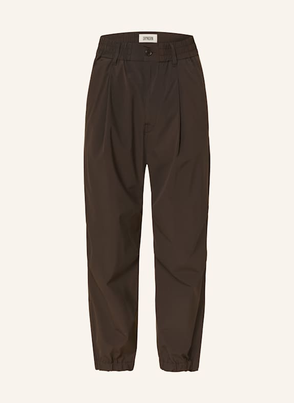 DRYKORN Chino LIROG Relaxed Fit med forkortet benlængde MØRKEBRUN