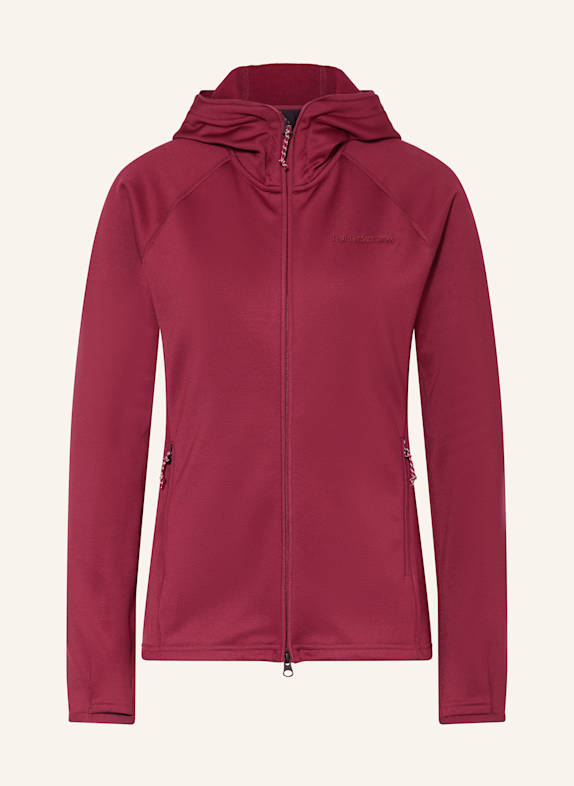 Peak Performance Midlayer-Jacke ZIP HOOD DUNKELROT