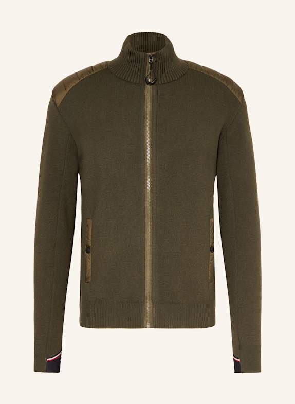MONCLER GRENOBLE Strickjacke im Materialmix GRÜN