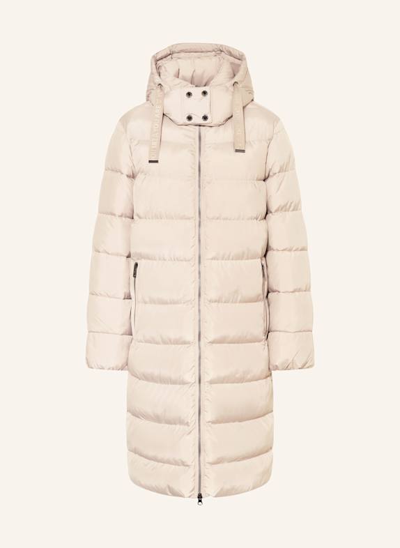 FUCHS SCHMITT Prošívaný kabát s odnímatelnou kapucí BÉŽOVÁ