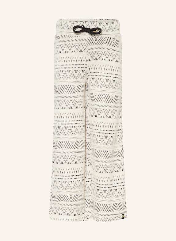 Koko Noko Spodnie dżersejowe KREMOWY/ CZARNY