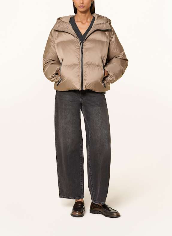 WITHBLACK Péřová bunda WBLEMMA ČERNOŠEDÁ