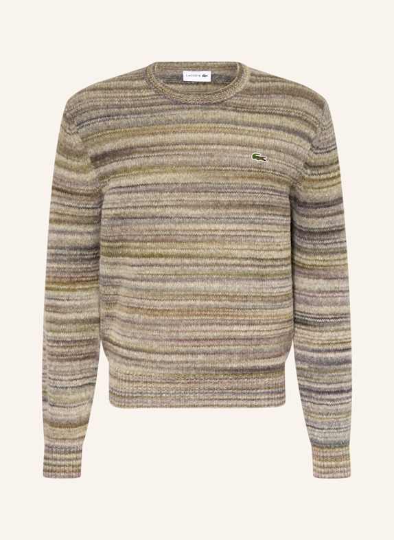 LACOSTE Pullover GRAU / BEIGE
