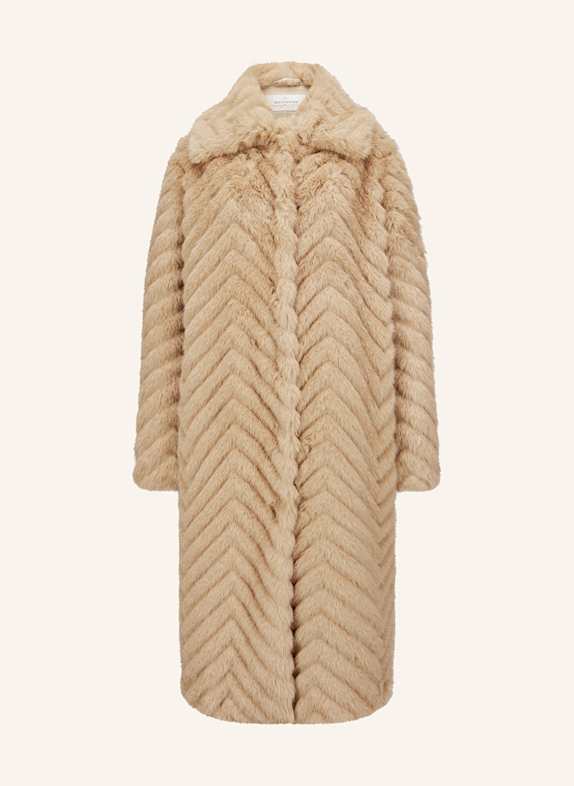 MILESTONE Kunstpelz-Mantel MSALIYA BEIGE