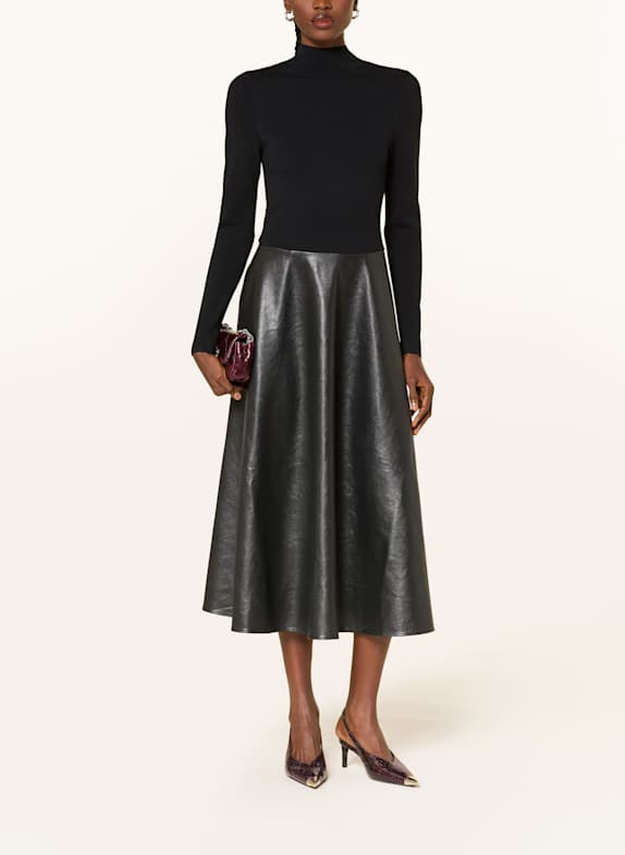 TED BAKER Kleid NOVIVA im Materialmix SCHWARZ