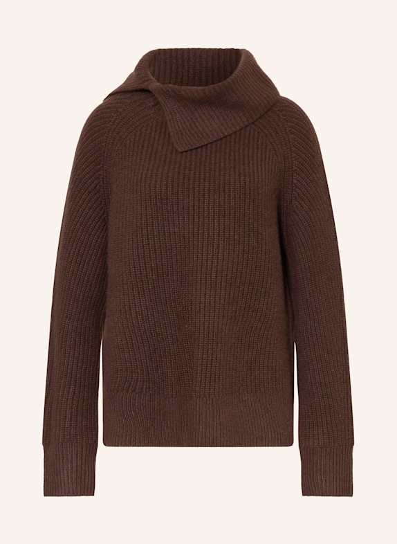 LOULOU DE SAISON Cashmere-Pullover CECIL DUNKELBRAUN