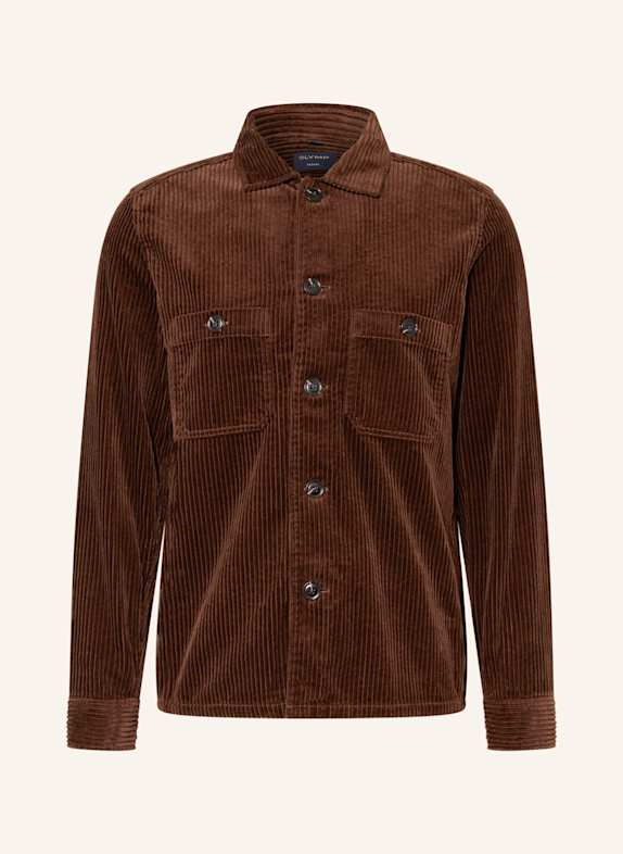 OLYMP Cord-Overjacket DUNKELBRAUN