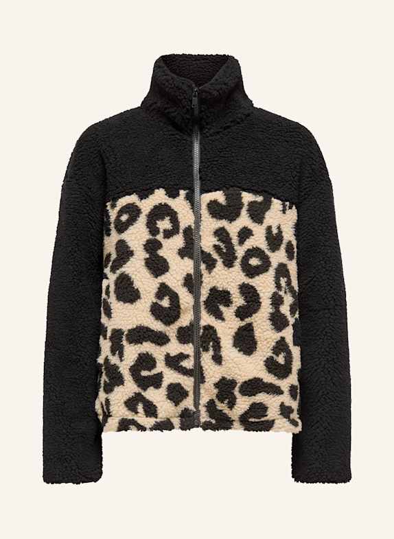 ONLY Teddyfell-Jacke SCHWARZ / CREME