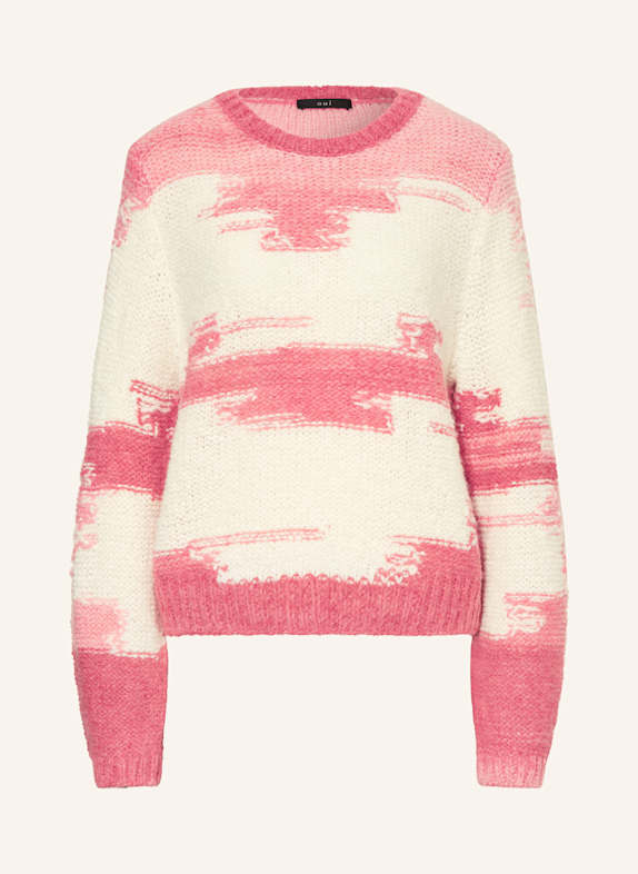 oui Pullover ROSÉ / WEISS