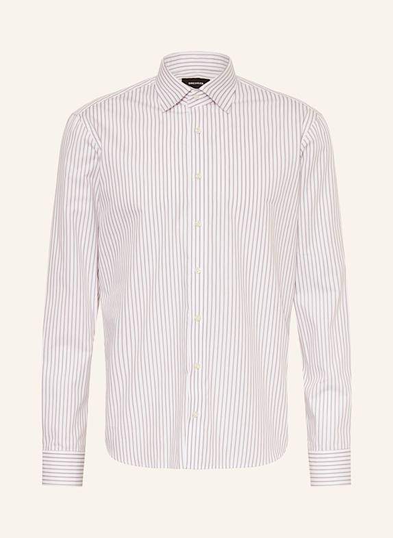 DRESSLER Hemd Shaped Fit WEISS / DUNKELROT