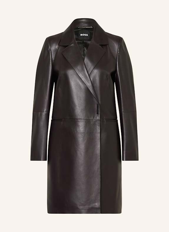 BOSS Ledermantel SONNET DUNKELLILA