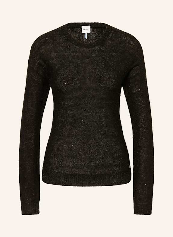 BRAX Sweter LESLEY z cekinami CZARNY