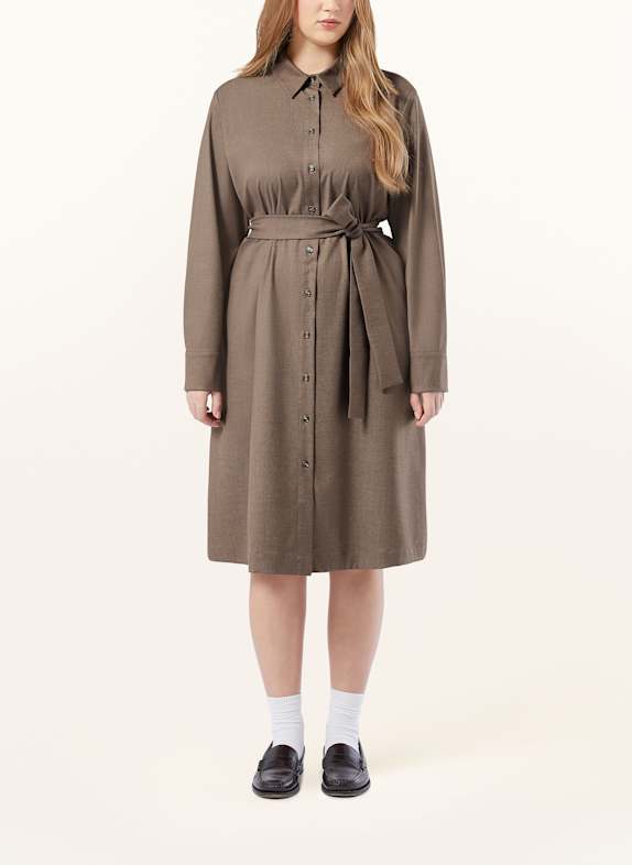 PERSONA MARINA RINALDI Hemdblusenkleid DRY BRAUN