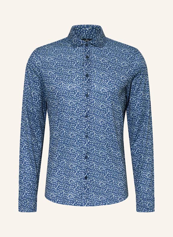 RAGMAN Jerseyhemd Modern Fit DUNKELBLAU / WEISS / GELB