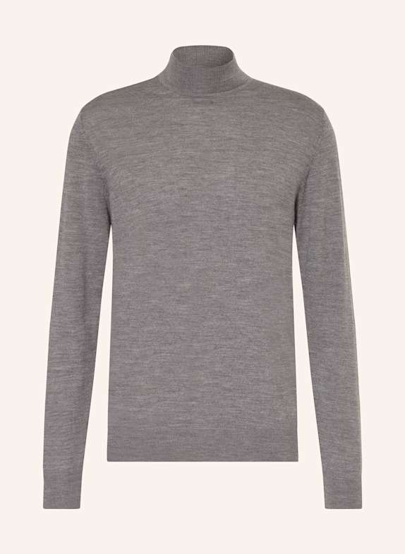 PROFUOMO Sweter z wełny merino CZIEMNOSZARY