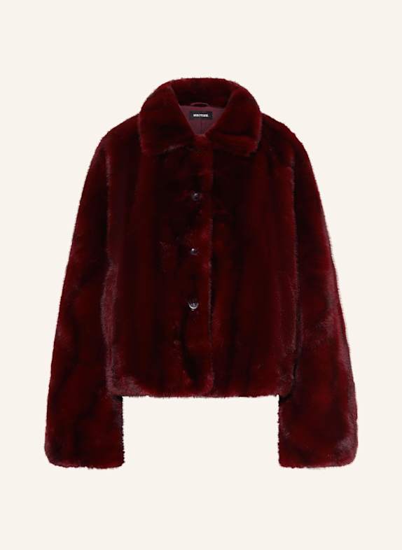 MEOTINE Kunstfell-Jacke KELLY DUNKELROT