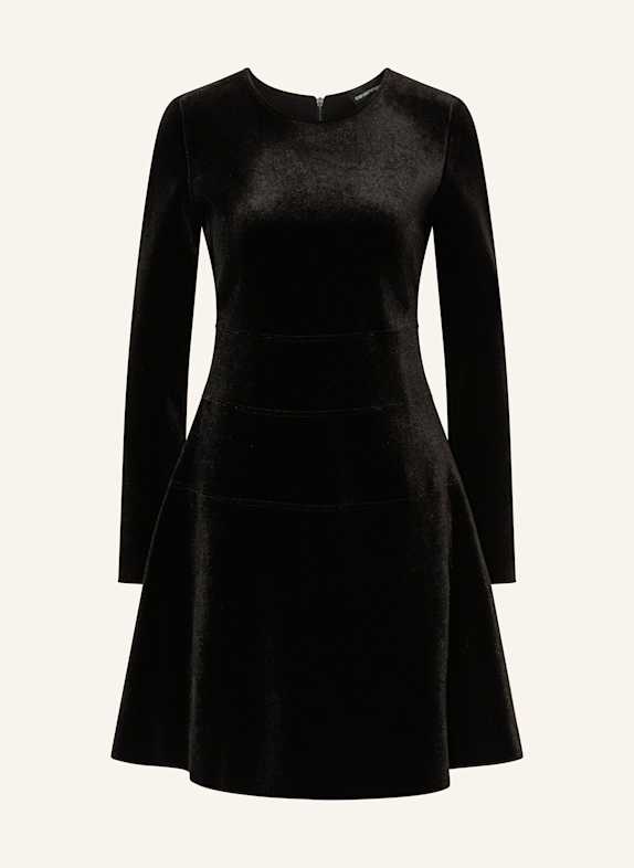EMPORIO ARMANI Samtkleid SCHWARZ