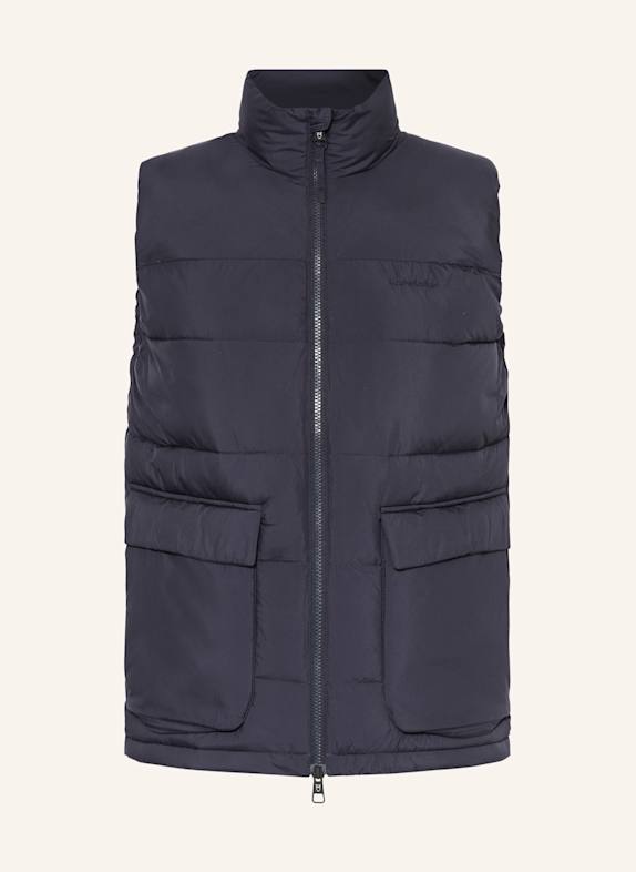 KnowledgeCotton Apparel Kamizelka pikowana GRANATOWY