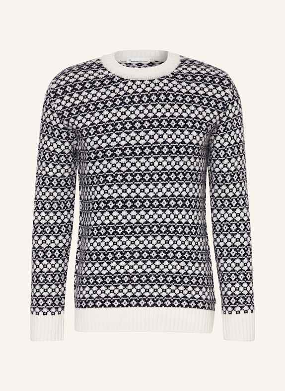 KnowledgeCotton Apparel Pullover DUNKELBLAU / ECRU