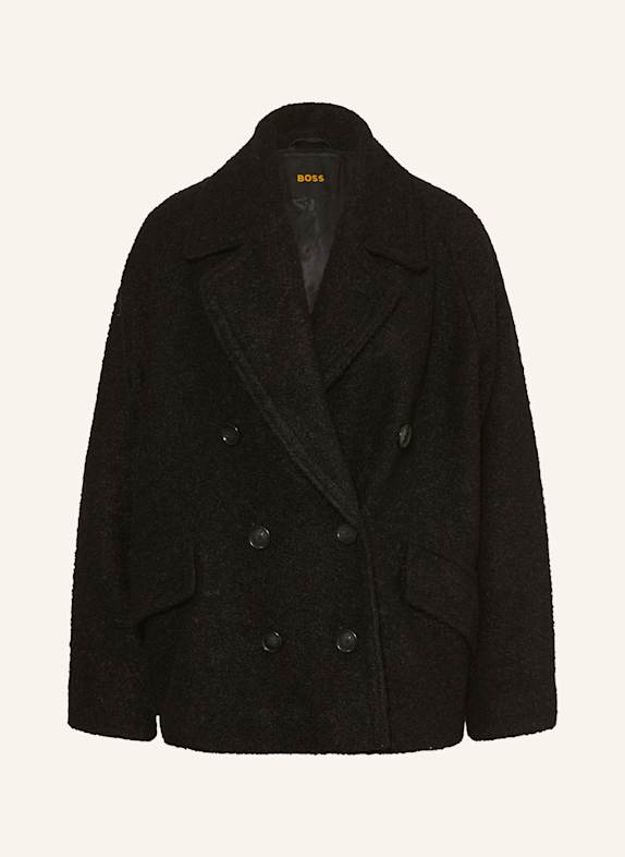 BOSS Cabanjacke CABANI aus Bouclé SCHWARZ