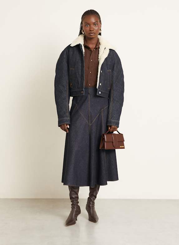 JACQUEMUS Schoudertas LE GRAND BAMBINO MARRON FONCÉ