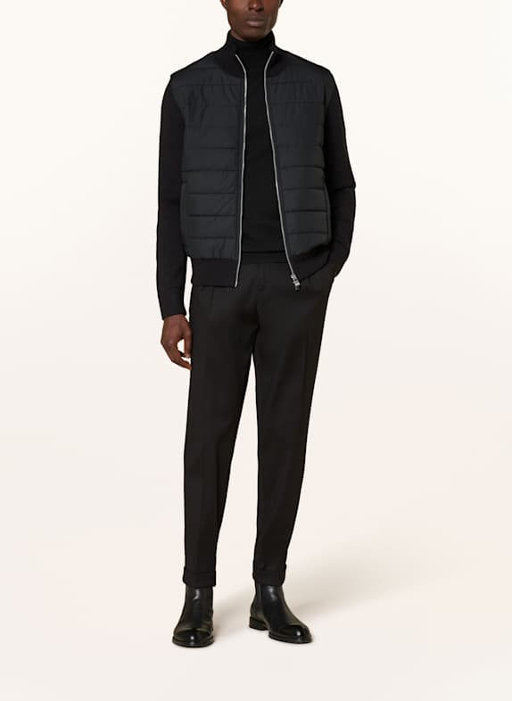 BOSS Steppjacke H-HERNESTO im Materialmix SCHWARZ