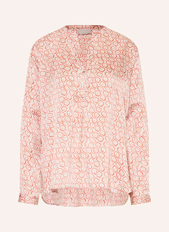 HEMISPHERE Blusenshirt aus Seide HELLROT / BEIGE / ROSA