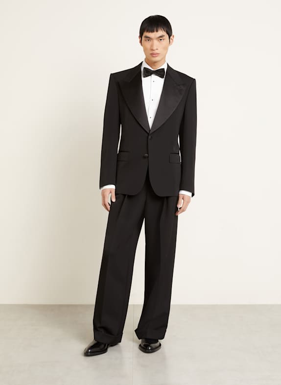 DOLCE & GABBANA Kalhoty Regular Fit s galonovými pruhy ČERNÁ